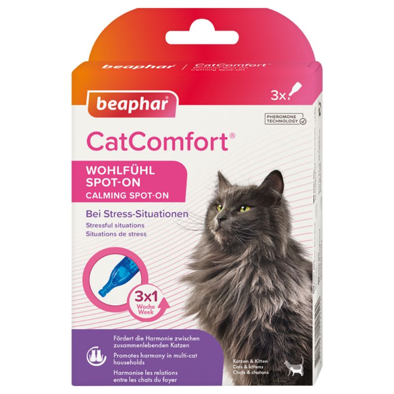 beaphar CatComfort Wohlfühl Spot-On mit beruhigenden Pheromonen für Katzen