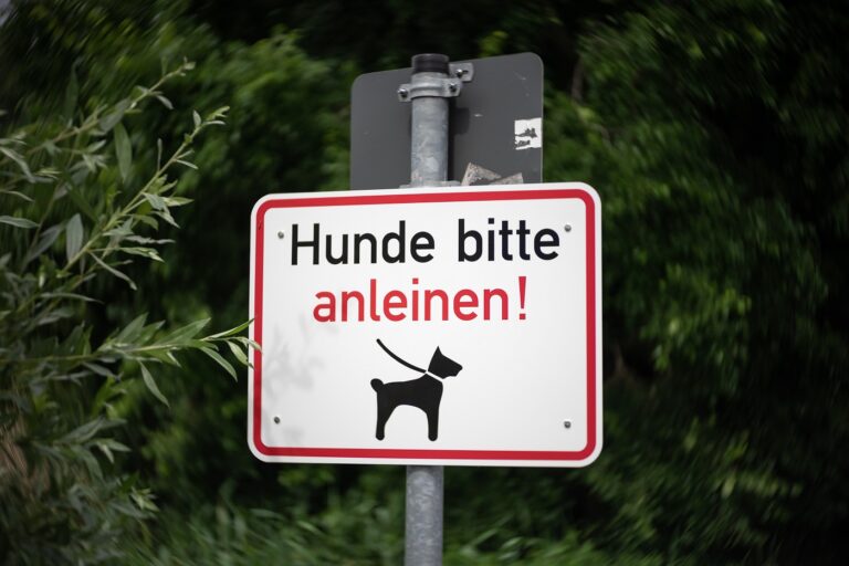 Schild Leinenpflicht für Hunde Deutschland